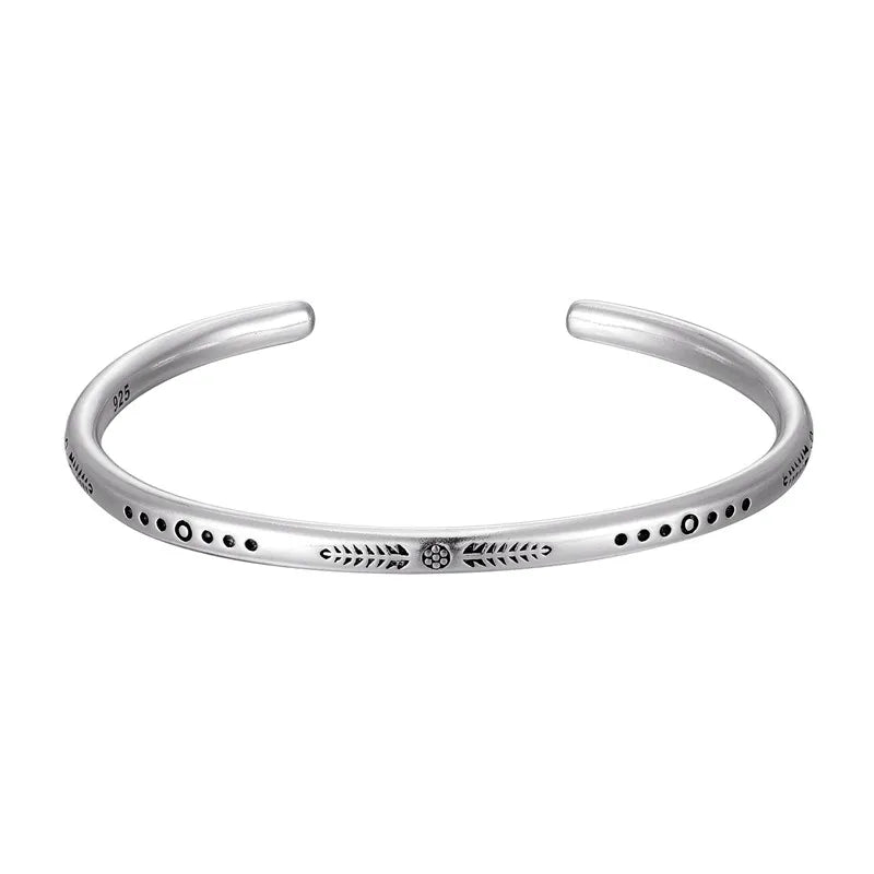 925 Silver Plated Fashion Simple Bracelet