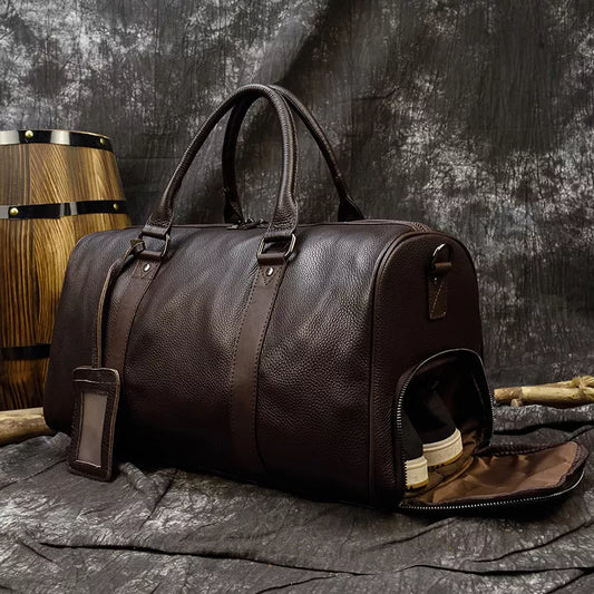 Luxury Genuine Leather Travel Bag XL Size