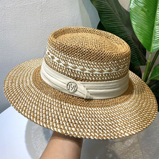 Luxury Summer Women's Wide Brim Straw Sun Hat