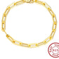 JEWELS 14K Gold Plated 925 Sterling Silver Chain Bracelets