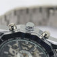 Men's Stainless Steel Skeleton Hand-Winding Watch