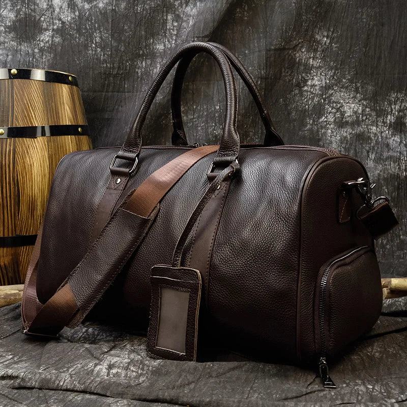 Luxury Genuine Leather Travel Bag XL Size