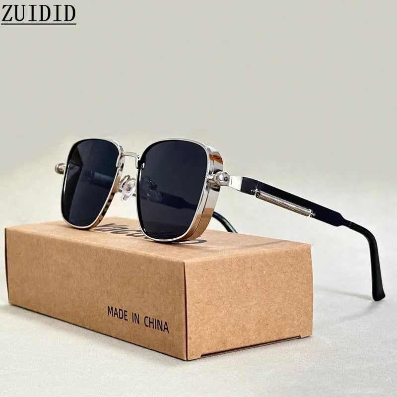 Vintage Steampunk Square Sunglasses 2024