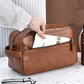 Men Business Travel Wash Toiletry Bag Waterproof PU Leather