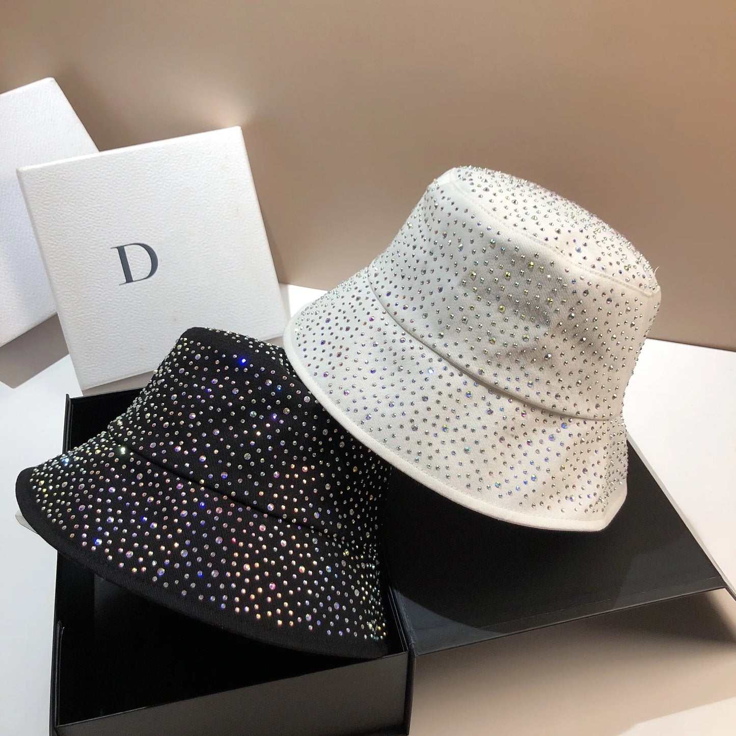 Luxury Rhinestone Diamond Bucket Hat