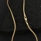 Pure Silver 925 Real 18K Gold Plated Snake Chain Necklace