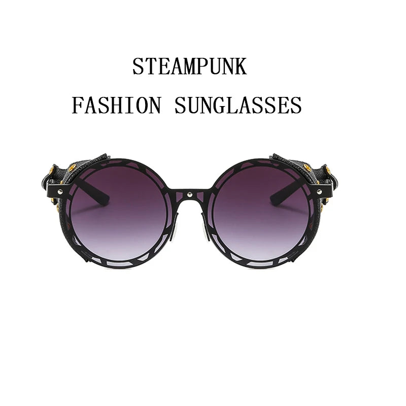 Steampunk Retro Round Sunglasses