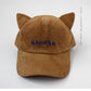 Sweet Corduroy Baseball Cap - Korean Style Letters