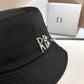 Luxury Rhinestone Silky Bucket Hat Designer Letter