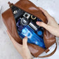 Men Business Travel Wash Toiletry Bag Waterproof PU Leather