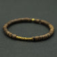 New 4mm Bracelet Men Antique Gold Color Hematite Stone Braclet