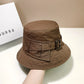 Designer Bucket Hat with Belt Buckle