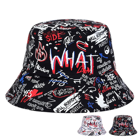 Unisex Graffiti Printing Bucket Hat