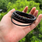 Fashion Volcanic Stone Beaded Bracelet Mutilayer Braided Leather Bracelet