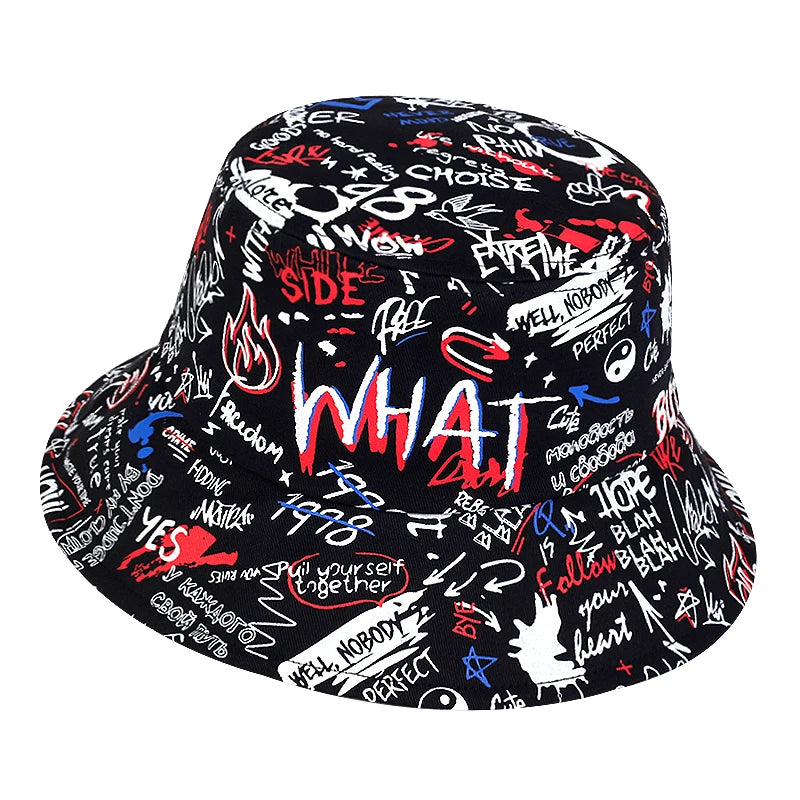 Unisex Graffiti Printing Bucket Hat