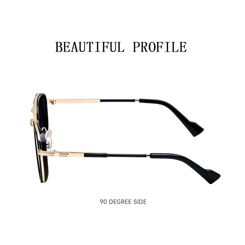 Sunglasses Vintage Square Fashion Glasses Luxury