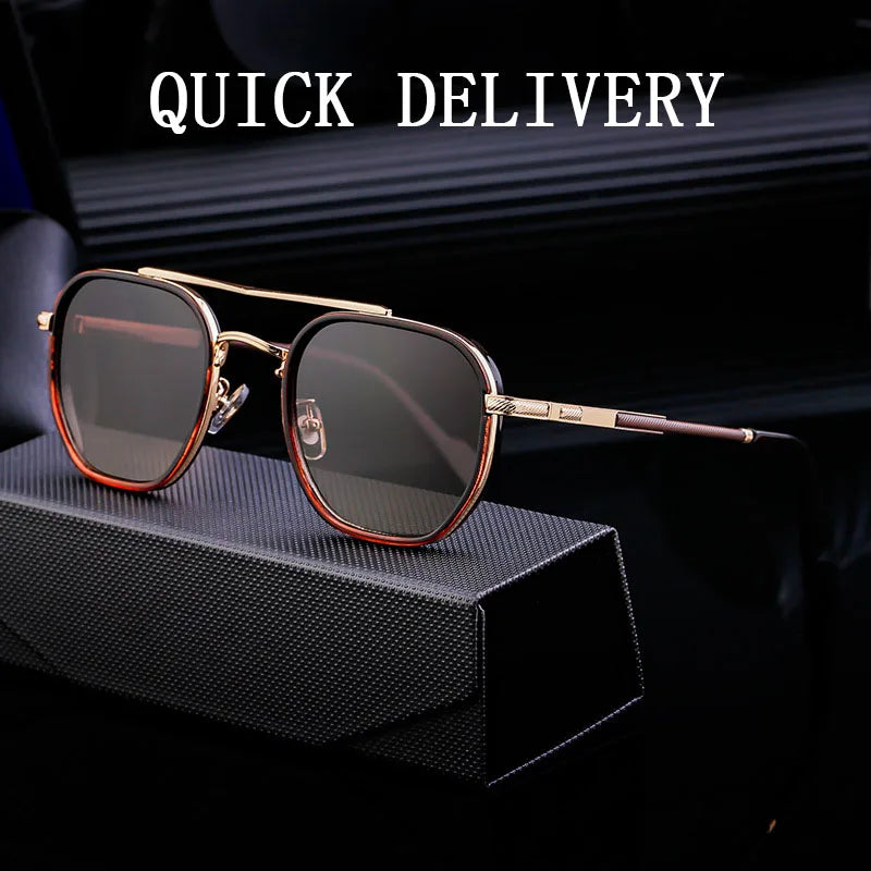 Sunglasses Vintage Square Fashion Glasses Luxury