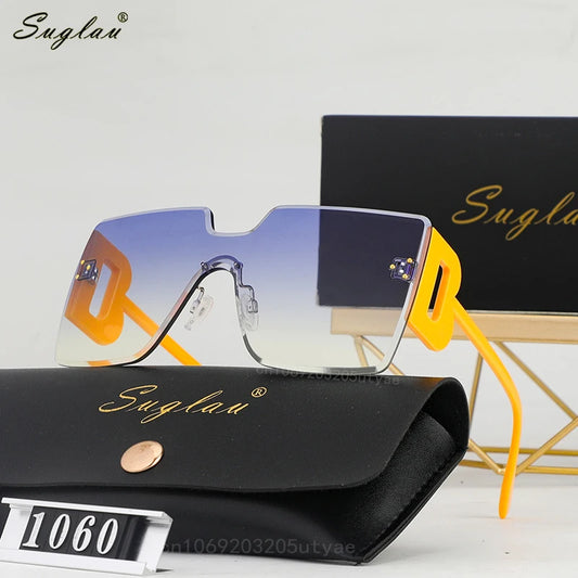 Suglau Square Frameless Rimless Sunglasses