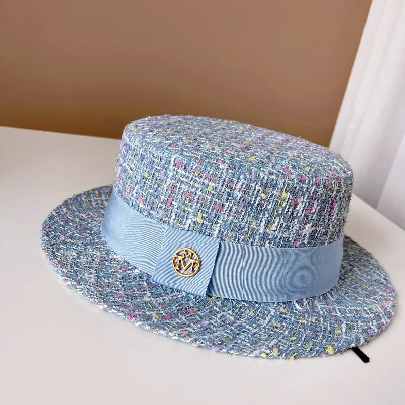 Pearl Pink Tweed Fashion Hat