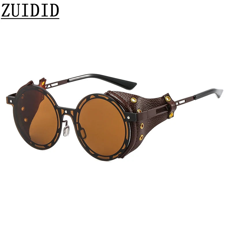 Steampunk Retro Round Sunglasses