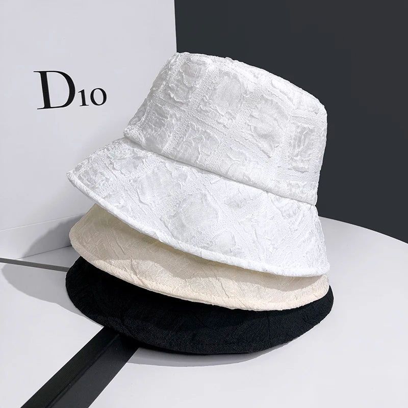 Summer Chiffon Mesh Fisherman Hat Ladies