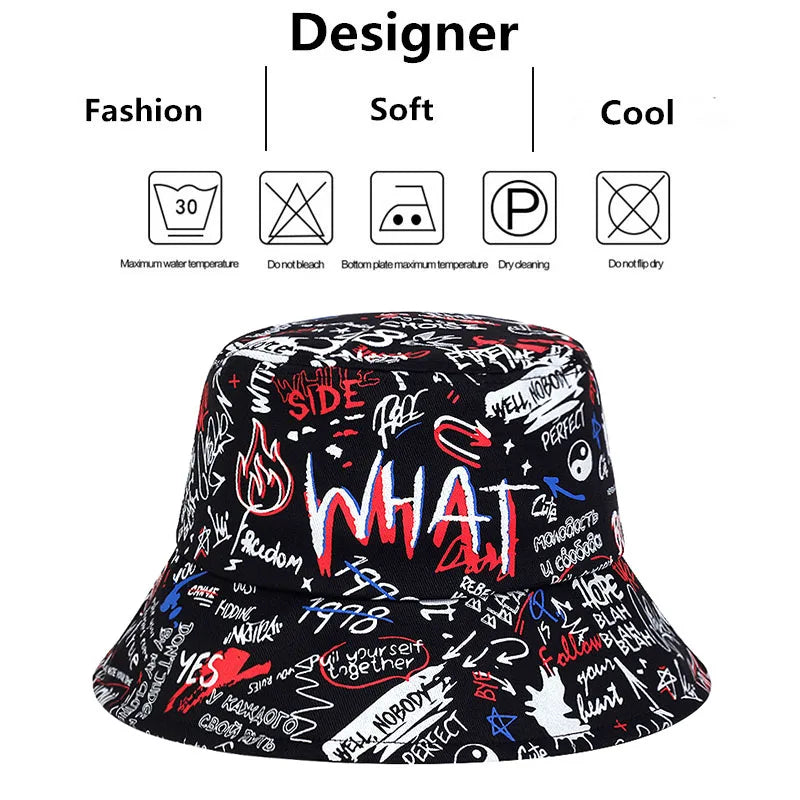 Unisex Graffiti Printing Bucket Hat