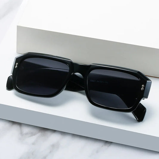 Trendy Black Shades - Vintage Square Sunglasses