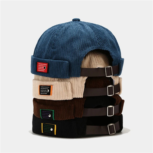 Retro Beanie Hat Unisex Solid Cap Streetwear Hip Hop